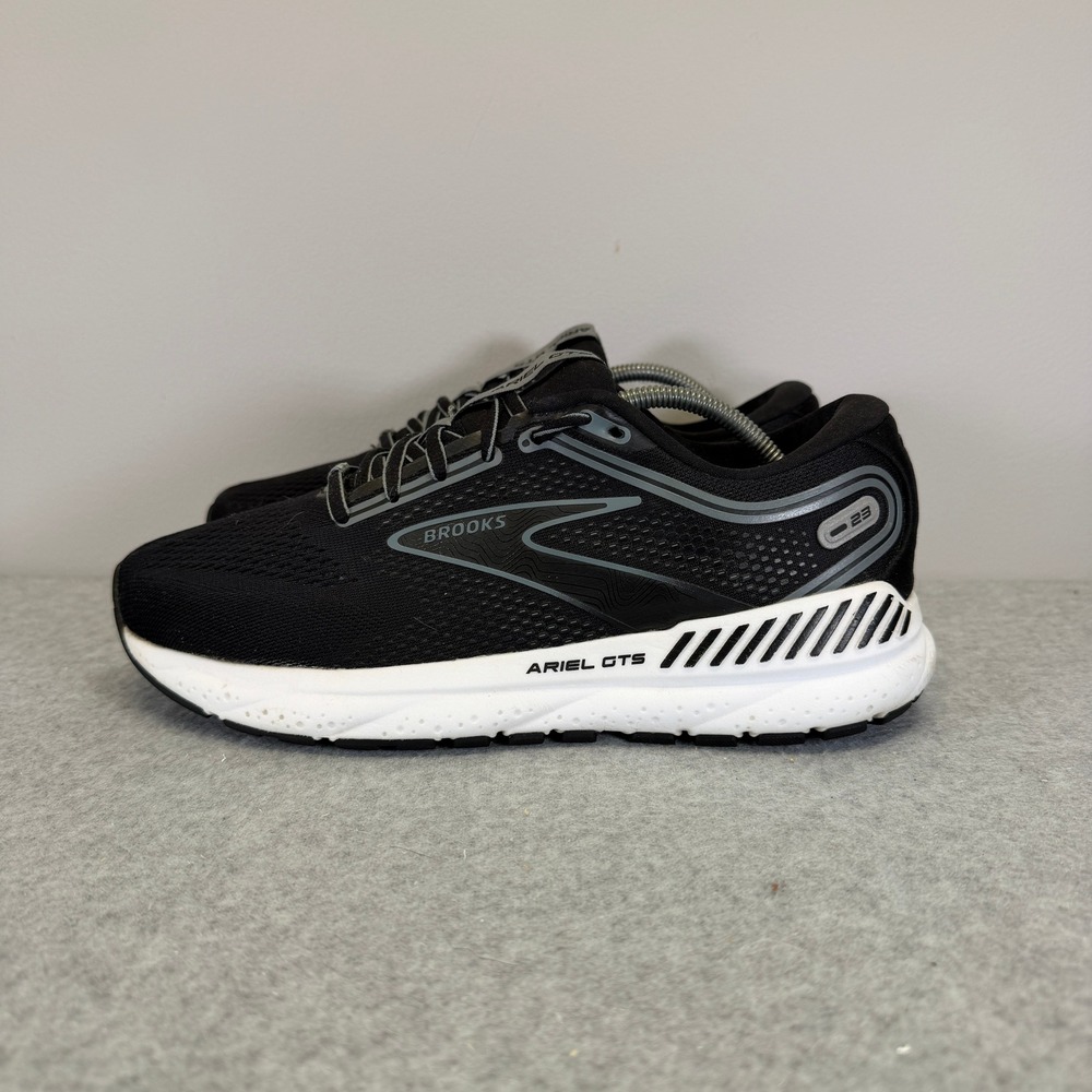 Brooks Ariel GTS 23 Women Shoes Size 9 Black White Running Sneakers 1203901B090